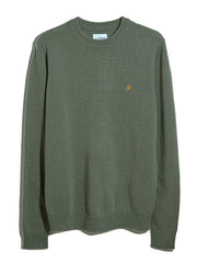 Maidstone Lambswool Sweater (Tarragon Green) Flat