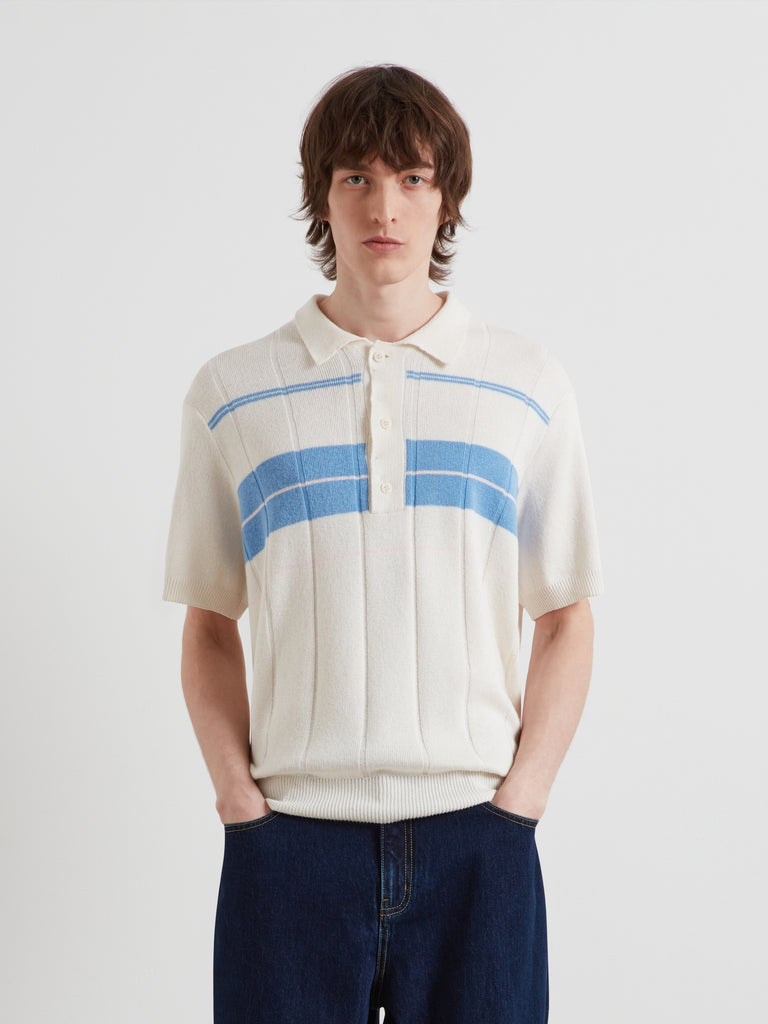 Lamka Archive Knitted Polo Ecru