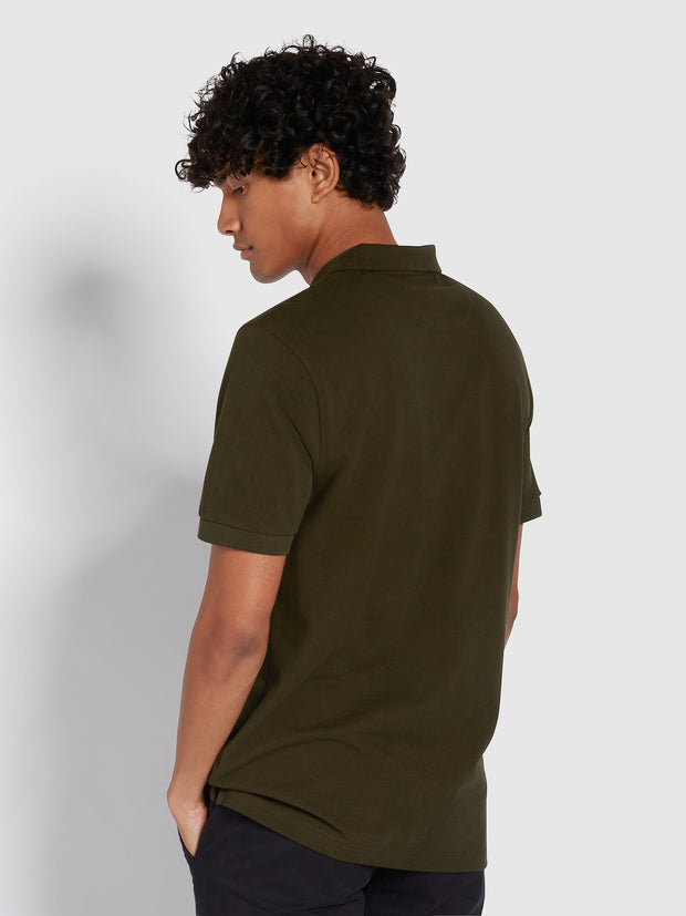 Blanes Schmal geschnittenes Poloshirt aus Bio-Baumwolle in Evergreen