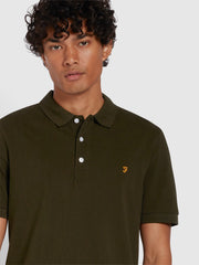 Blanes Slim Fit Organic Cotton Polo Shirt In Evergreen