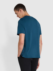 Alexander Regular Fit Organic Cotton Circular T-Shirt In Atlantic
