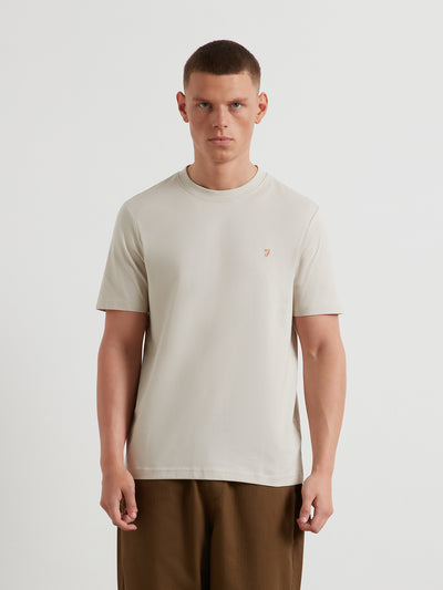 Danny Regular Fit Organic Cotton T-Shirt In White Smoke