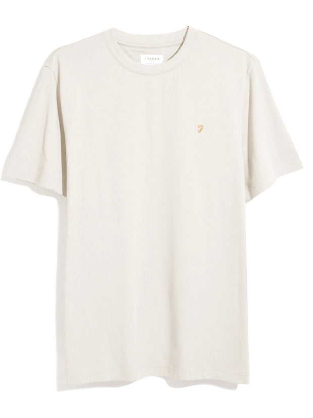 Danny Regular Fit Organic Cotton T-Shirt In Ecru
