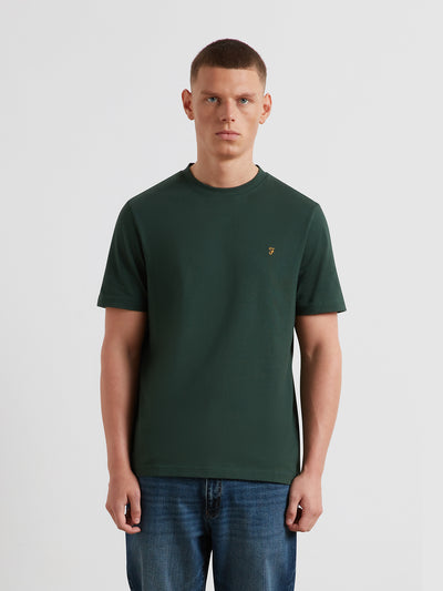 Danny Regular Fit Organic Cotton T-Shirt In Poplar Green