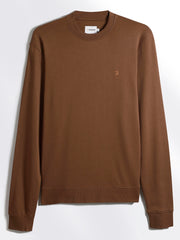 Hanbury Crew Neck Sweatshirt (Golden Brown) Flat