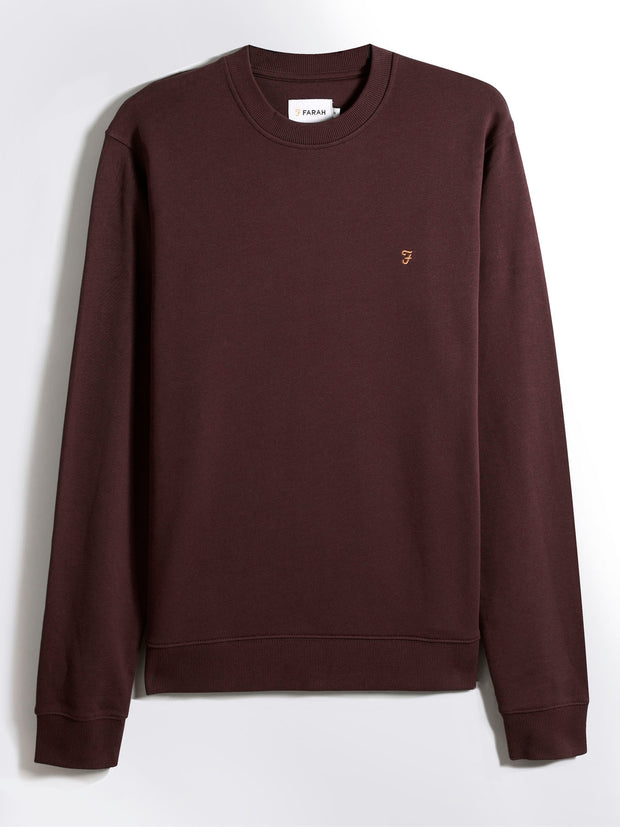 Hanbury Crew Neck Sweatshirt (Farah Red) Flat