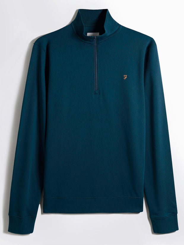 Kelly Quarter Zip Sweatshirt (Sailor Blue) Flat