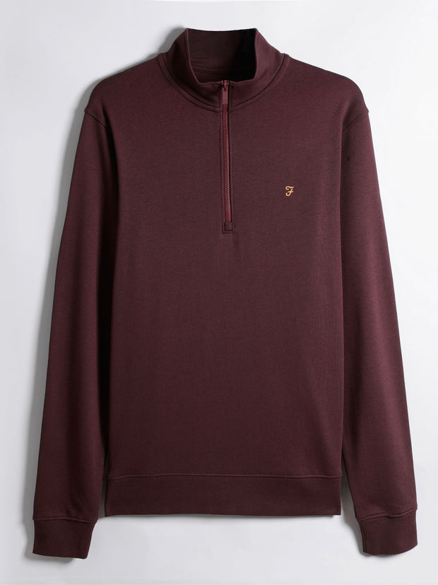 Kelly Quarter Zip Sweatshirt (Farah Red) Flat