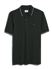 Elton Tipped Polo Shirt (Evergreen) Flat