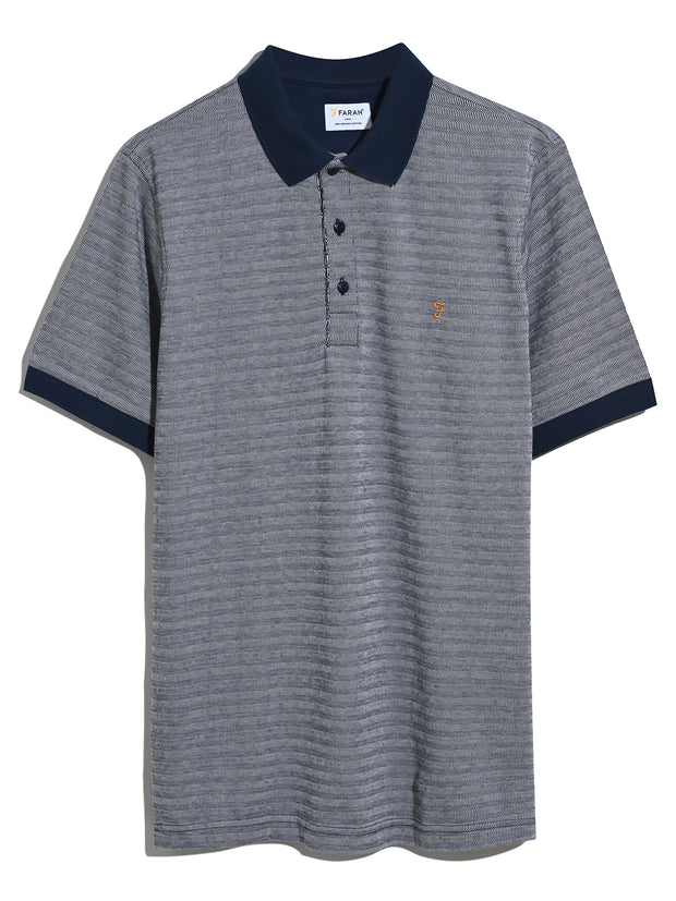 Cotham Jacquard Polo Shirt (Yale) Flat
