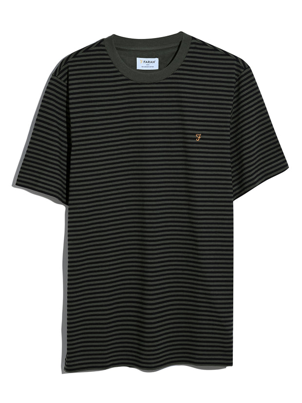 Castle Stripe T-Shirt (Evergreen) Flat