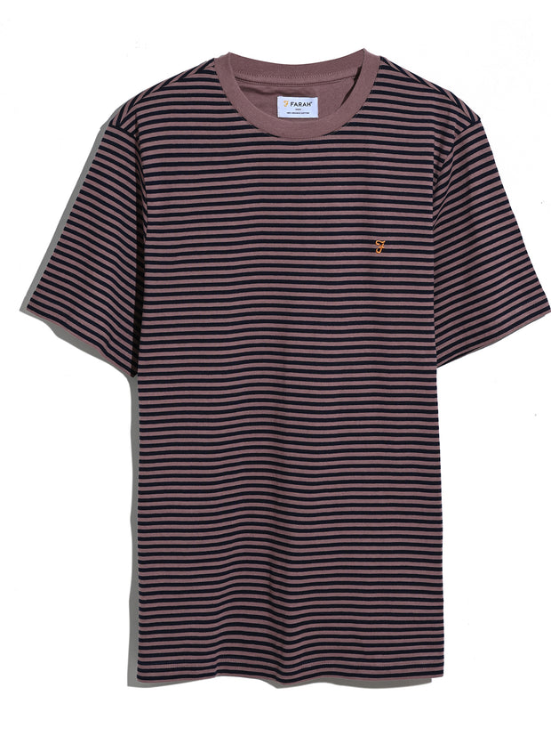 Castle Stripe T-Shirt (Dusky Mauve) Flat