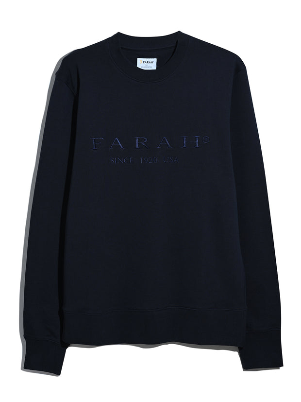 Lynmouth Graphic Sweatshirt (True Navy) Flat