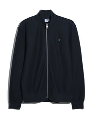 Seaton Zip Through Sweatshirt (True Navy) Flat