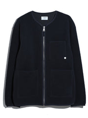 Fletcher Zip Through Fleece (True Navy) Flat
