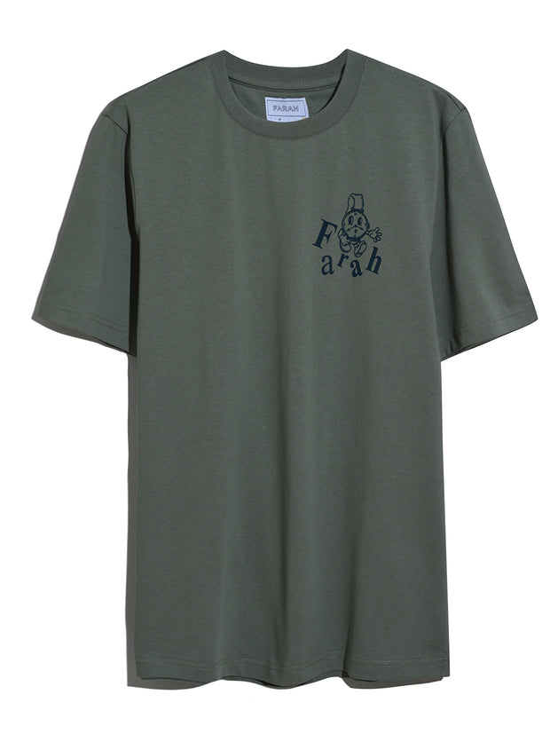 Marcham Graphic T-Shirt (Tarragon Green) Front Flat