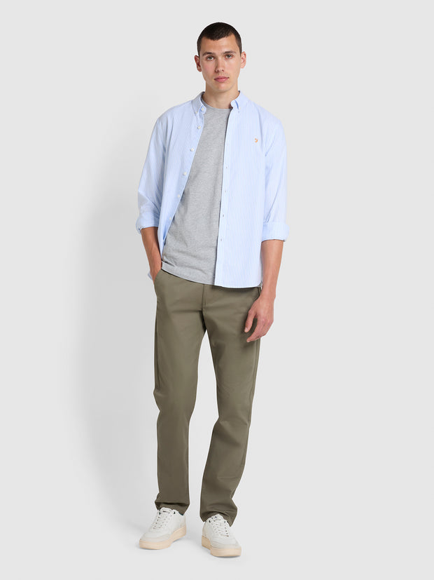 Danny Slim Fit T-Shirt aus Bio-Baumwolle in grau meliert