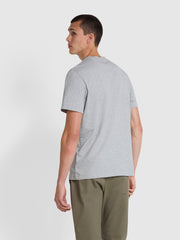 Danny Slim Fit Organic Cotton T-Shirt In Grey Marl