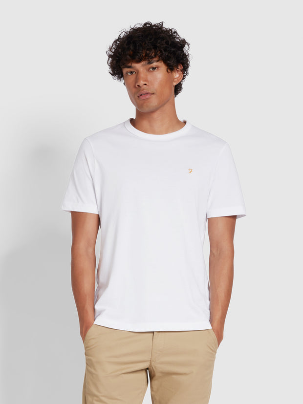Danny T-Shirt ajustée en coton biologique - White