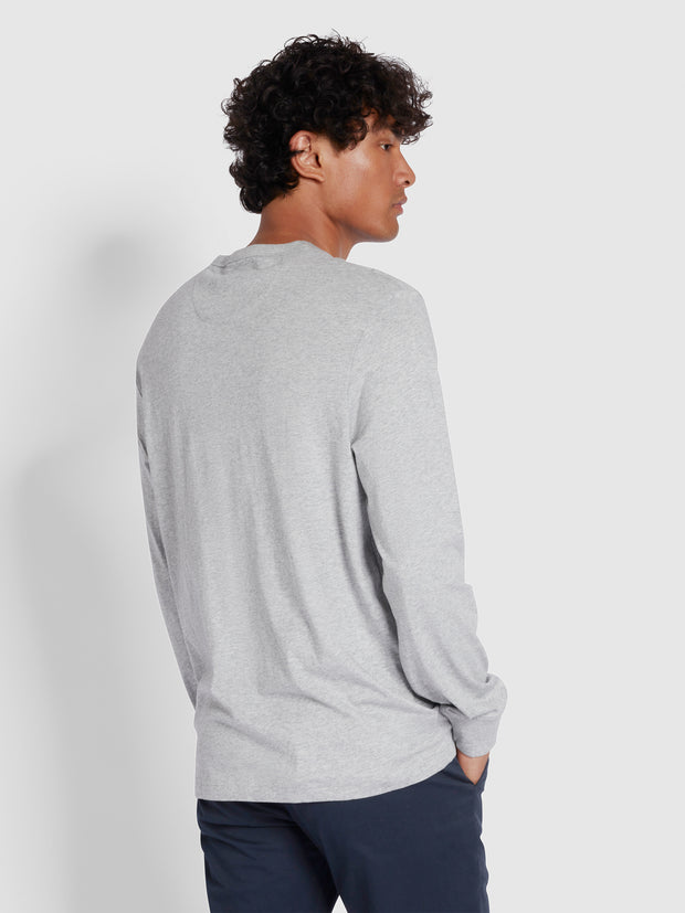 Worthington T-Shirt ajustée à manches longues en coton biologique - Grey Marl