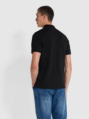 Blanes Slim Fit Poloshirt aus Bio-Baumwolle in Schwarz