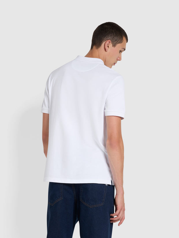 Blanes Slim Fit Poloshirt aus Bio-Baumwolle in Weiß