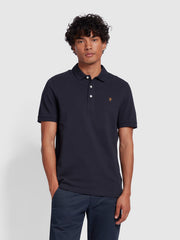 Blanes Polo ajustée en coton biologique - True Navy