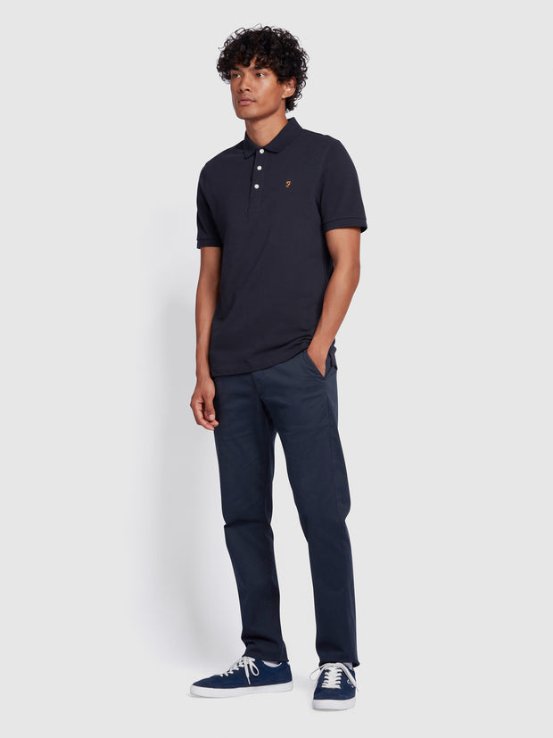 Blanes Slim Fit Poloshirt aus Bio-Baumwolle in True Navy