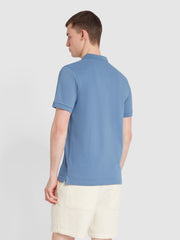 Blanes Organic Cotton Short Sleeve Polo Shirt In Sheaf Blue