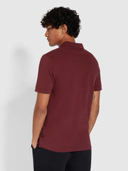 Blanes Slim Fit Organic Cotton Polo Shirt In Farah Red