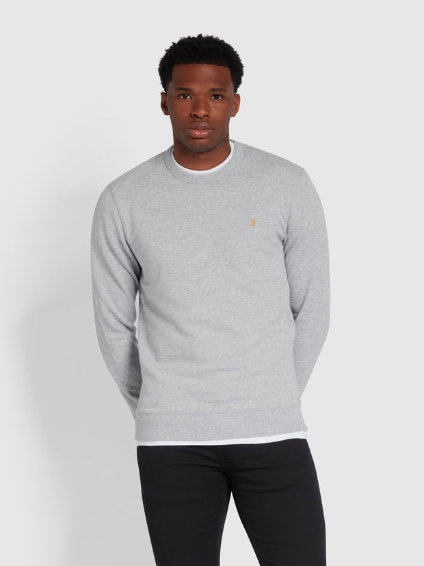 Tim Sweat-shirt ras de cou en coton biologique - Light Grey Marl