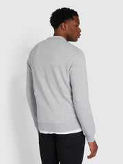 Tim Organic Cotton Crew Neck Sweatshirt In Light Grey Marl