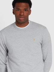 Tim Sweat-shirt ras de cou en coton biologique - Light Grey Marl