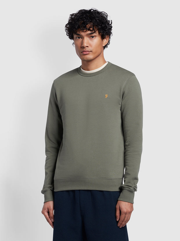 Tim Crew Sweatshirt In Vintage Green