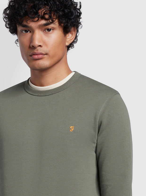 Tim Crew Sweatshirt In Vintage Green