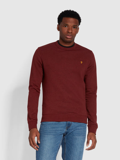 Tim Sweat-shirt ras de cou en coton biologique - Farah Red Marl