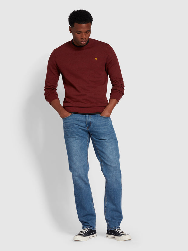 Tim Sweat-shirt ras de cou en coton biologique - Farah Red Marl