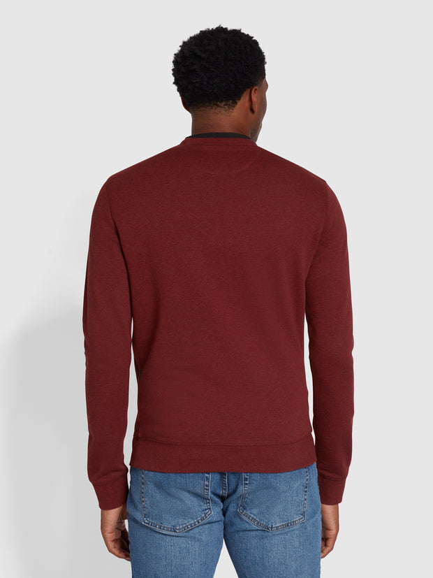Tim Sweat-shirt ras de cou en coton biologique - Farah Red Marl