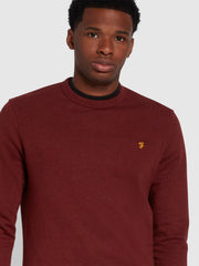 Tim Sweat-shirt ras de cou en coton biologique - Farah Red Marl