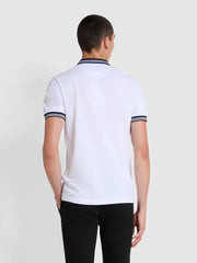 Stanton Polo ajustée en coton biologique - White