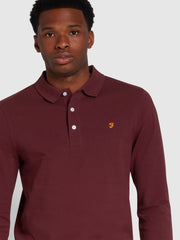 Haslam Slim Fit Organic Cotton Polo Shirt In Farah Red
