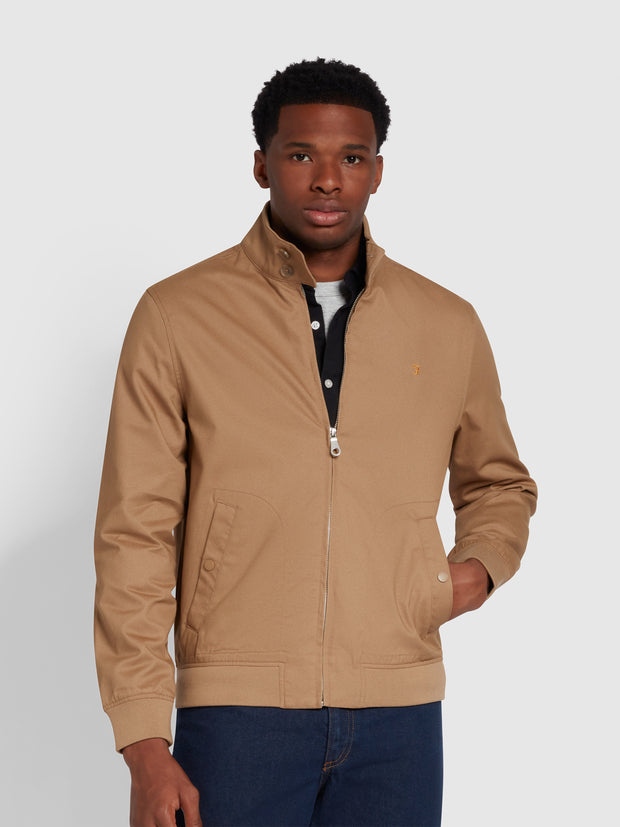 Waldorf Organic Cotton Harrington Jacket In Beige