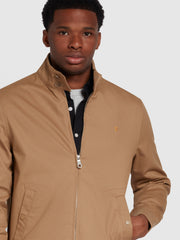 Waldorf Organic Cotton Harrington Jacket In Beige