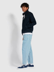 Waldorf Organic Cotton Harrington Jacket In True Navy