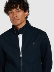 Waldorf Organic Cotton Harrington Jacket In True Navy