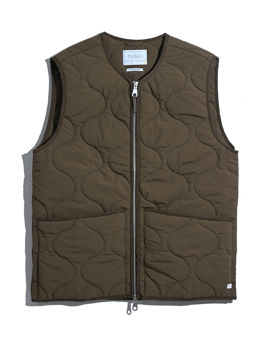 Campbell Gilet In Brown | Farah® Online