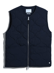 Campbell Quilted Gilet (True Navy) Flat
