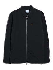 Fintoni Zipped Overshirt (Black) Flat