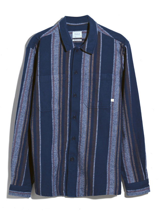 Joshua Striped Shirt (Yale) Flat