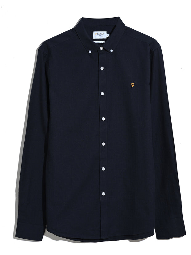 Milners Shirt (True Navy Marl) Flat